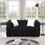 W1099S00080 Black+Boucle+Light Brown+Wood+Primary Living Space