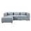 modular sofa Grayish blue chenille fabric, simple and grand, the seat and back is very soft. this is also a KNOCK DOWN sofa W1099S00110