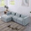 modular sofa Grayish blue chenille fabric, simple and grand, the seat and back is very soft. this is also a KNOCK DOWN sofa W1099S00110