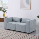 modular sofa Grayish blue chenille fabric, simple and grand, the seat and back is very soft. this is also a KNOCK DOWN sofa W1099S00111
