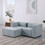 modular sofa Grayish blue chenille fabric, simple and grand, the seat and back is very soft. this is also a KNOCK DOWN sofa W1099S00112