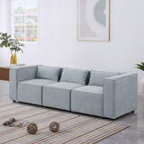 modular sofa Grayish blue chenille fabric, simple and grand, the seat and back is very soft. this is also a KNOCK DOWN sofa W1099S00113