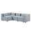 modular sofa Grayish blue chenille fabric, simple and grand, the seat and back is very soft. this is also a KNOCK DOWN sofa W1099S00114