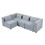 modular sofa Grayish blue chenille fabric, simple and grand, the seat and back is very soft. this is also a KNOCK DOWN sofa W1099S00114