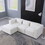 modular sofa Beige chenille fabric, simple and grand, the seat and back is very soft. this is also a KNOCK DOWN sofa W1099S00118