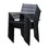 Black + Aluminium + 6 chairs