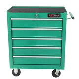 5 Drawers Multifunctional Tool Cart With Wheels-Green
