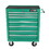 7 Drawers Multifunctional Tool Cart With Wheels-Green W1102126231