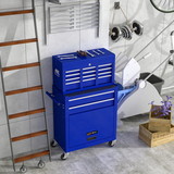 High Capacity Rolling Tool Chest with Wheels and Drawers, 8-Drawer Tool Storage Cabinet--BLUE W110243144