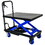 Hydraulic Lift Trolley, 500 LBS Capacity, with 4 Wheels, for Material Handling and Transportation, BLACK+BLUE W1102P194681