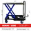 Hydraulic Lift Trolley, 500 LBS Capacity, with 4 Wheels, for Material Handling and Transportation, BLACK+BLUE W1102P194681