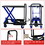 Hydraulic Lift Trolley, 500 LBS Capacity, with 4 Wheels, for Material Handling and Transportation, BLACK+BLUE W1102P194681