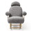 Modern Sherpa Fabric Nursery Rocking Chair,Accent Upholstered Rocker Glider Chair for Baby and Kids,Comfy Armchair with Gold Metal Frame,Leisure Sofa Chair,Grey W1117104492