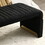 47.2" Width Modern Ottoman Bench, Upholstered Sherpa Fabric End of Bed Bench, Shoe Bench Footrest Entryway Bench Coffee Table for Living Room,Bedroom,Black W1117107151