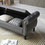 Aijia 63" Velvet Multifunctional Storage Rectangular Sofa Stool Buttons Tufted Nailhead Trimmed Solid Wood Legs with 1 Pillow,Grey W111749317