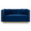 Contemporary Vertical Channel Tufted Velvet Sofa Loveseat Modern Upholstered 2 Seater Couch for Living Room Apartment with 2 pillows,Blue W1117P147506
