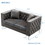 2 Piece Modern Velvet Living Room Set with Sofa and Loveseat,Jeweled Button Tufted Copper Nails Square Arms,4 Pillows Included W1117S00005