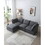 Modern Sectional Sofa,L-Shape Linen Fabric Corner Couch Set with Convertible Ottoman for Living Room, Apartment, Office,Grey,3 Colors W1117S00069