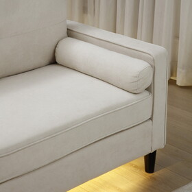 Sleeper Sofa, Sofa Bed- 3 in 1 Pull Out Couch Bed with Linen Chaise for Living Room, Sofa Sleeper with Pull Out Bed,3color,Beige W1117S00128