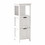 Bathroom Floor Cabinet with 2 Drawers and 1 Storage Shelf,Freestanding Wood Storage Organizer Cabinet-White W112049922