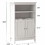 Bathroom Floor Cabinet Freestanding 2 Doors and 2 shelfs Wood Storage Organizer Cabinet for Bathroom and Living Room-White W112049923