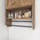 Bathroom Wall Cabinet with Doors,Adjustable Shelf,Towel Bar and Paper Holder, over The Toilet Storage Cabinet, Medicine Cabinet for Bathroom-Rustic Brown W1120P147120