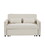 Modern Linen Convertible Loveseat Sleeper Sofa Couch with Adjustable Backrest, 2 Seater Sofa with Pull-Out Bed with 2 Lumbar Pillows for Small Living Room & Apartment W1123111006