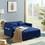 Modern Velvet Convertible Loveseat Sleeper Sofa Couch with Adjustable Backrest, 2 Seater Sofa with Pull-Out Bed with 2 Lumbar Pillows for Small Living Room & Apartment W112352494
