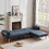 Convertible Sectional Sofa sleeper, Right Facing L-shaped Sofa Counch for Living Room W1123S00006