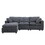 Modular Sectional Sofa, Convertible Sofa Couch, Modular Sectionals with Ottomans, 4Seat Sofa Couch with Reversible Chaise for Living Room. Chenille Grey W1123S00012