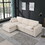 Modular Sectional Sofa, Convertible U Shaped Sofa Couch, Modular Sectionals with Ottomans, 6 Seat Sofa Couch with Reversible Chaise for Living Room. BEIGE W1123S00017