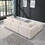 Modular Sectional Sofa, Convertible U Shaped Sofa Couch, Modular Sectionals with Ottomans, 6 Seat Sofa Couch with Reversible Chaise for Living Room. BEIGE W1123S00017
