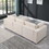 Modular Sectional Sofa, Convertible U Shaped Sofa Couch, Modular Sectionals with Ottomans, 6 Seat Sofa Couch with Reversible Chaise for Living Room. BEIGE W1123S00017