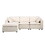 Modular Sectional Sofa, Convertible U Shaped Sofa Couch, Modular Sectionals with Ottomans, 6 Seat Sofa Couch with Reversible Chaise for Living Room. BEIGE W1123S00017