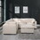 Modular Sectional Sofa, Convertible L Shaped Sofa Couch, Modular Sectionals with Ottomans, 6 Seat Sofa Couch with Reversible Chaise for Living Room. BEIGE W1123S00018