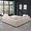 Modular Sectional Sofa, Convertible L Shaped Sofa Couch, Modular Sectionals with Ottomans, 6 Seat Sofa Couch with Reversible Chaise for Living Room. BEIGE W1123S00018