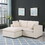 Modular Sectional Sofa, Convertible U Shaped Sofa Couch, Modular Sectionals with Ottomans, 6 Seat Sofa Couch with Reversible Chaise for Living Room. BEIGE W1123S00023