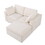 Modular Sectional Sofa, Convertible U Shaped Sofa Couch, Modular Sectionals with Ottomans, 6 Seat Sofa Couch with Reversible Chaise for Living Room. BEIGE W1123S00023