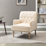Pholus Armchair with Carved Legs and Nailhead Trim W113754260