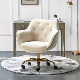 Somnus Task Chair with Tufted Back and Golden Base W113756010
