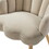 Flora Scalloped Velvet Arm Chair-TAN
