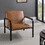Halys Antique Faux Leather Leisure Chair-CAMEL W1137P189855