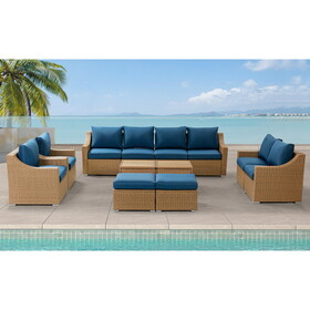 Rudna Rattan 10 - Person Seating Group with Cushions W1137S00020