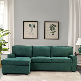 Celadon Pull Out Sleeper Sofa & Chaise-TEAL W1137S00050