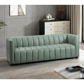 Ulysses 83" Genuine Leather Sofa-SAGE-A+B
