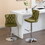 W1143124780 Olive Green+Velvet+Dining Room+American Design+Bar Stools