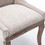 A&A Furniture Ultra Side Dining Chair, Thickened fabric chairs with neutrally toned solid wood legs, Bronze nail head, Set of 2, Beige W114340528