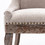 A&A Furniture Ultra Side Dining Chair, Thickened fabric chairs with neutrally toned solid wood legs, Bronze nail head, Set of 2, Beige W114340528