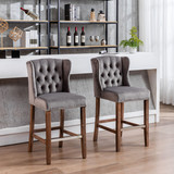 A&A Furniture Counter Height Bar Stools, Upholstered 27