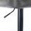 A&A Furniture Swivel Barstools Adjusatble Seat Height, Modern PU Upholstered Bar Stools with the whole Back Tufted, for Home Pub and Kitchen Island (Dark Gray, Set of 2) W114359275
